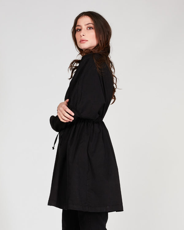 Baci Draw Waist Poncho Cement