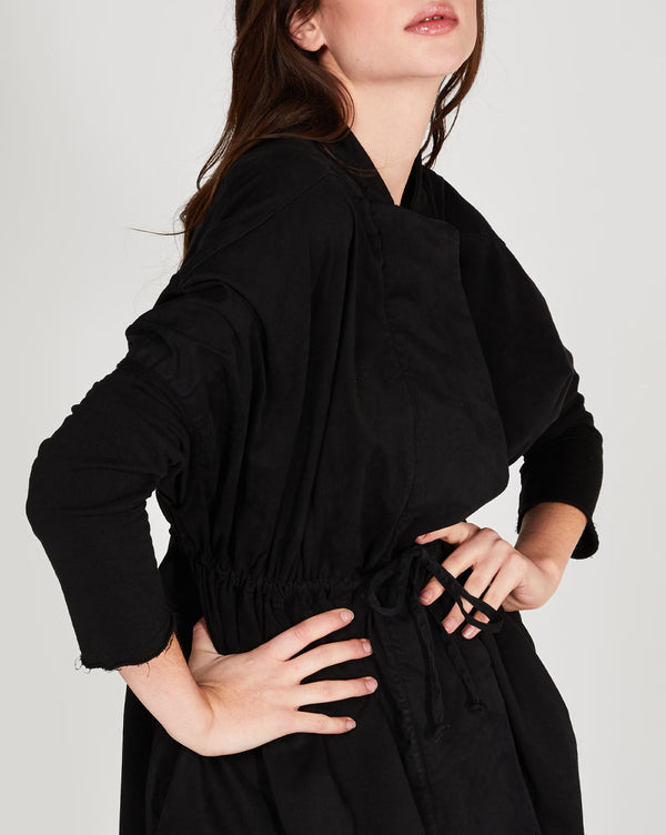 Baci Draw Waist Poncho Cement