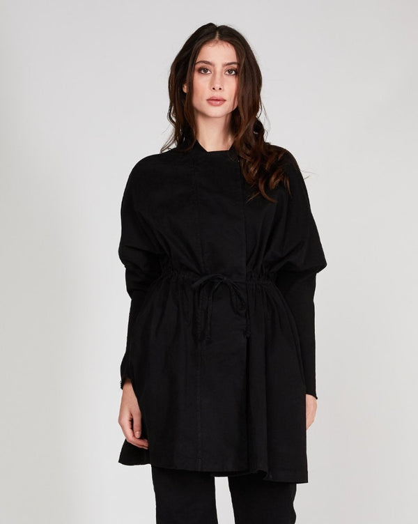 baci Draw Waist Poncho Cement