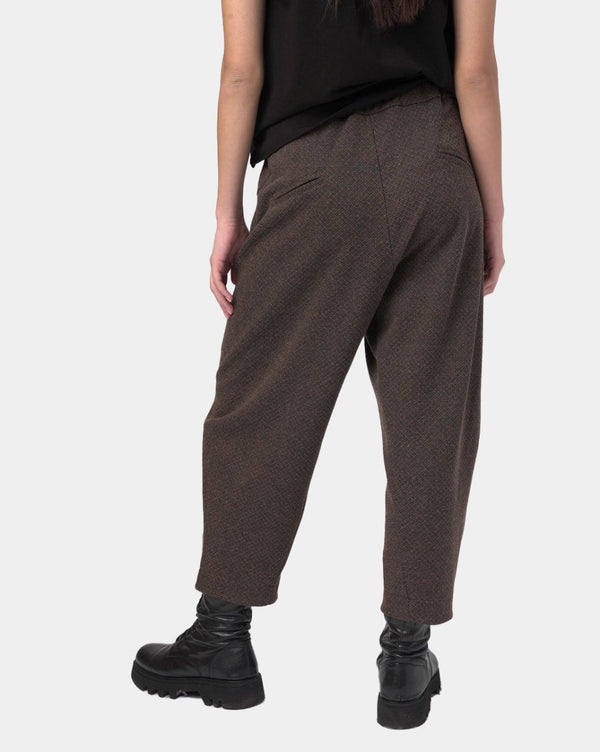 Baci Elastic Seamed Cotton Pant Black