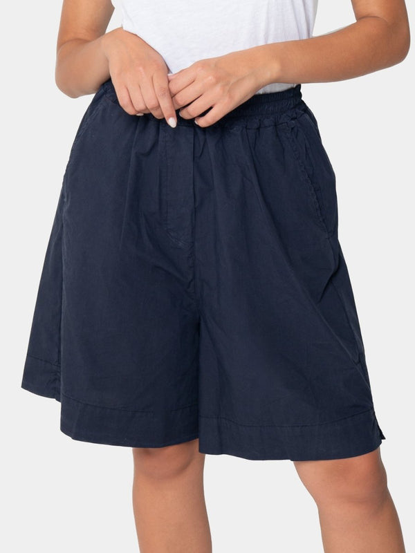 Baci Elastic Waist Bermuda Shorts Camel