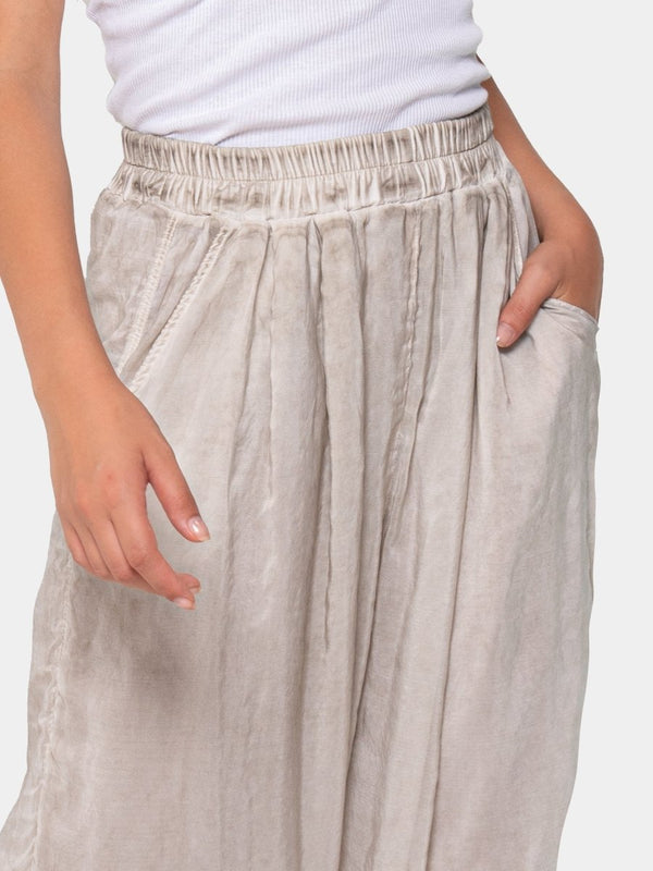 Baci Elastic Waist Harem Pants Gold
