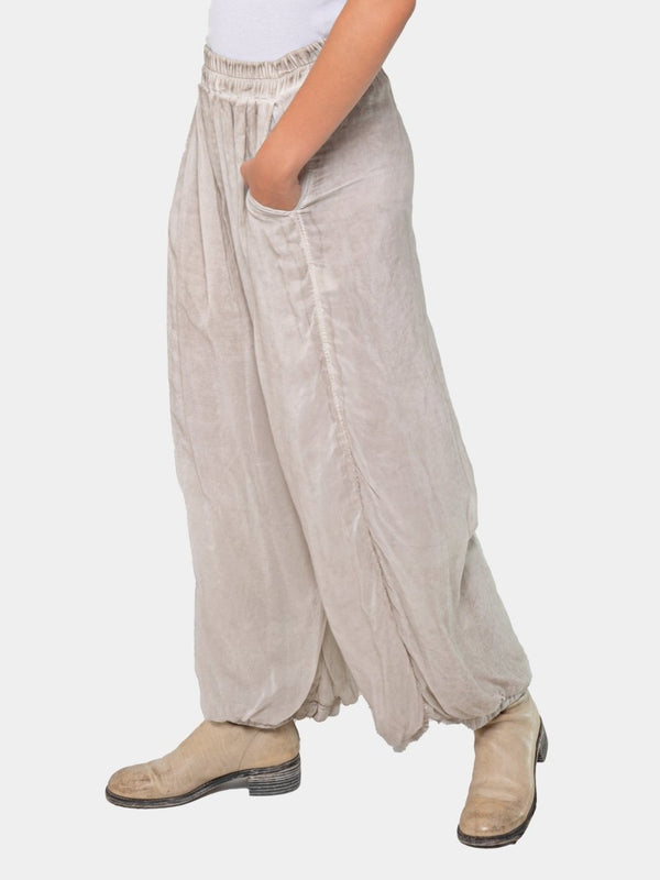 Baci Elastic Waist Harem Pants Gold