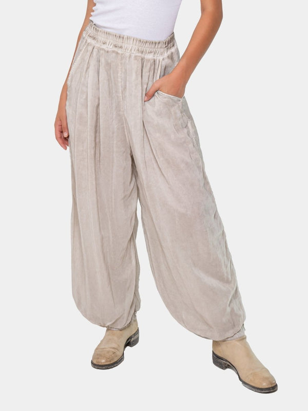 baci Elastic Waist Harem Pants Gold