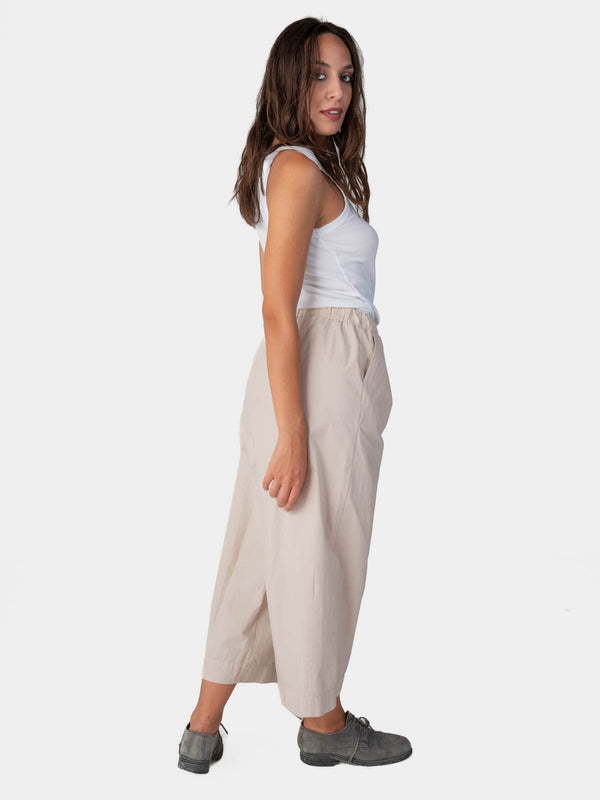 Baci Elastic Waist Organic Cotton Culottes Nero