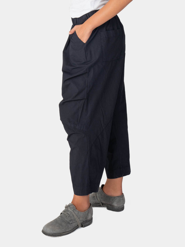 Baci Elastic Waist Straight Leg Cotton Pants Mare