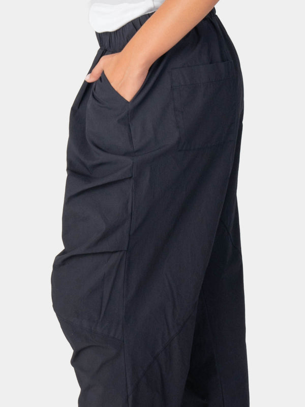 Baci Elastic Waist Straight Leg Cotton Pants Mare