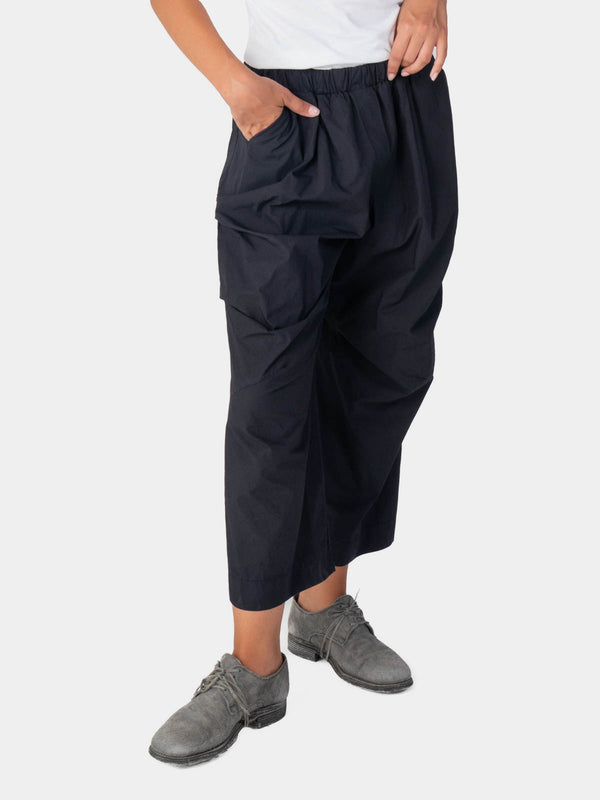 baci Elastic Waist Straight Leg Cotton Pants Mare