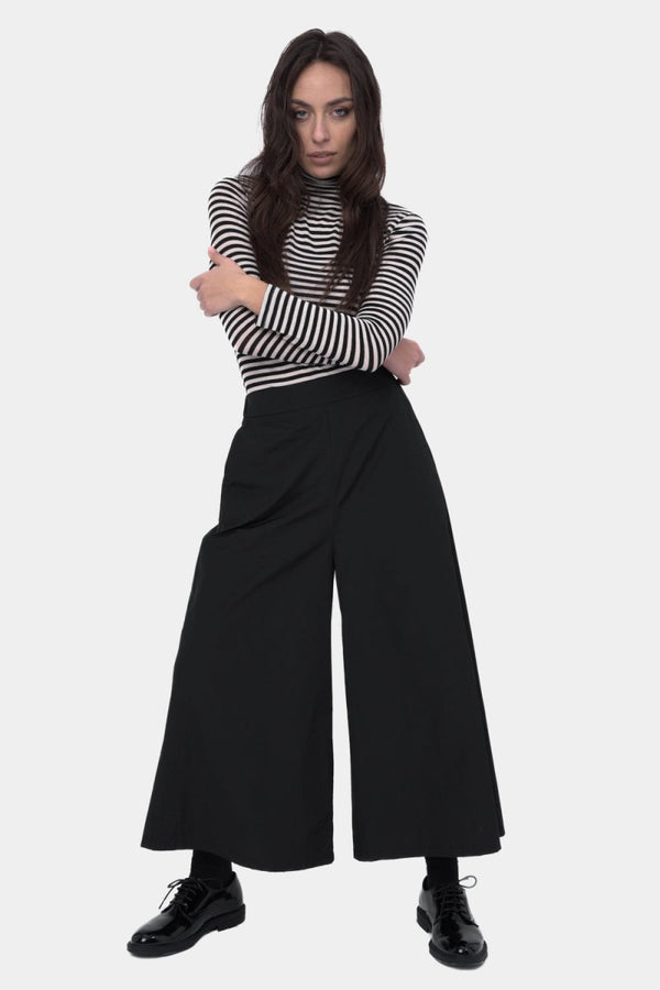 Baci Elastic Wide Leg Pant Black