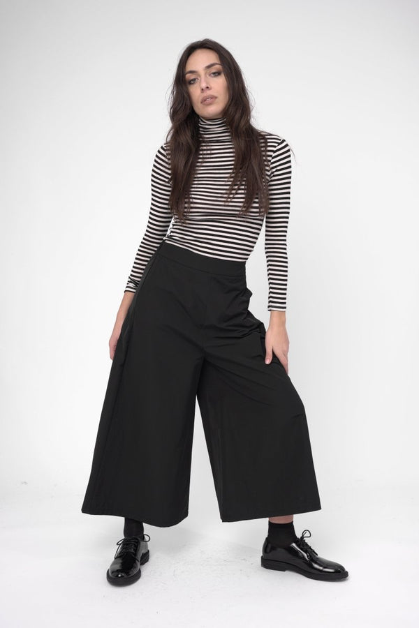Baci Elastic Wide Leg Pant Black