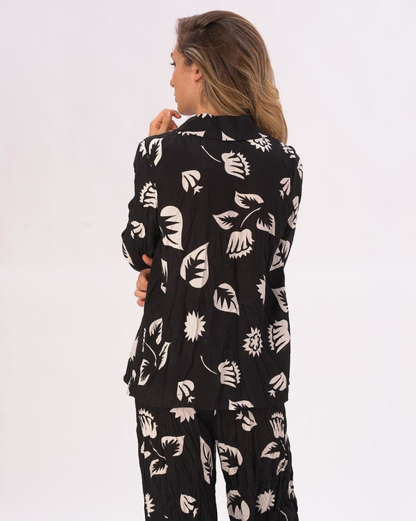 Baci Floral Summertime Blazer Black / White