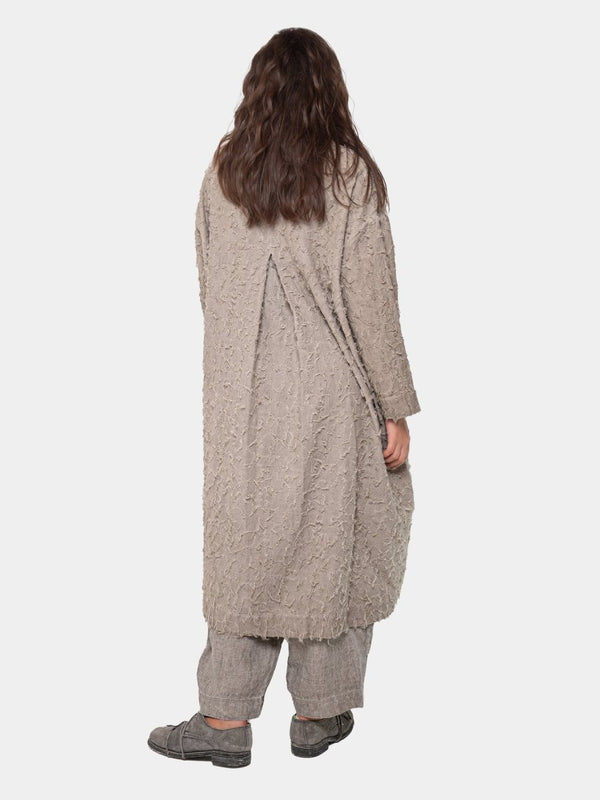 Baci Fringe Kimono Duster Coat Hemp