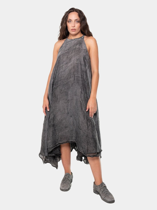 baci Halter Neck Maxi Dress Gold