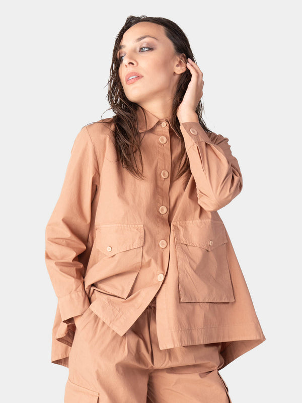 Baci Hi-Lo Bellow Pocket Swing Cotton Jacket Mare