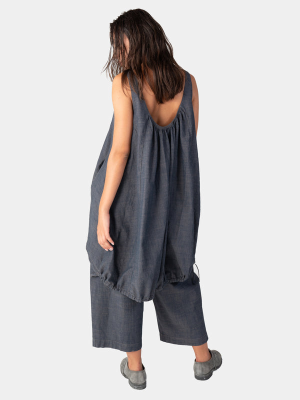 Baci Hi Lo Drawstring Hem Tunic Cappuccino