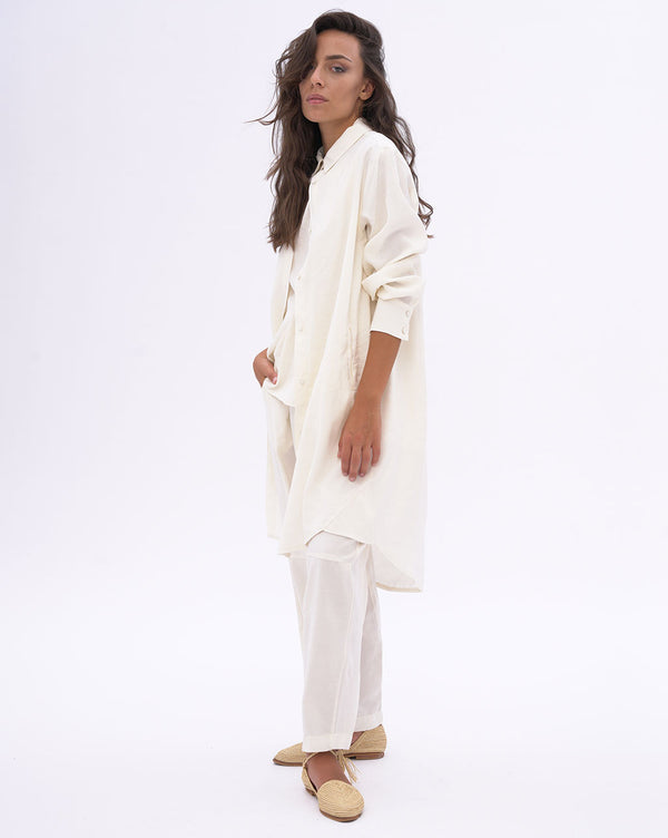 Baci Hi-Lo Hem Button Up Shirtdress Black