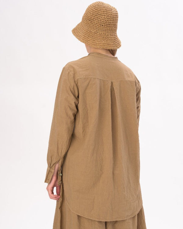 Baci Hi-Lo Hem V-Neck Organic Blouse Black