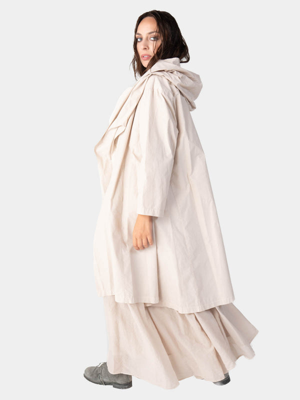 Baci Hooded Zip Mid Length Cotton Jacket Mare