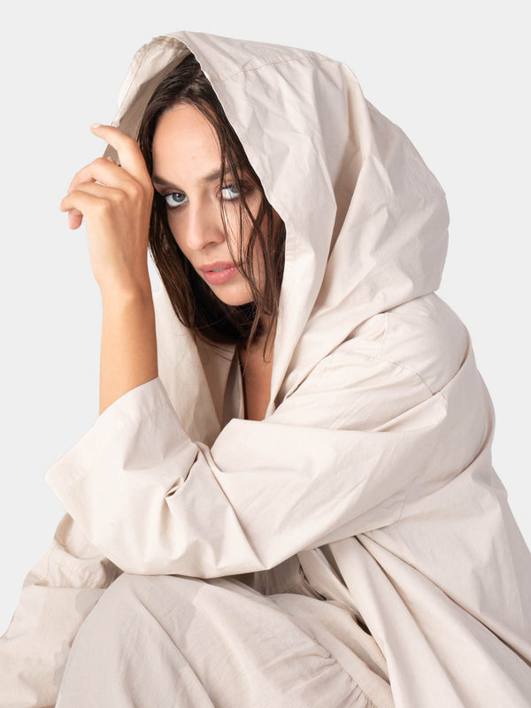 Baci Hooded Zip Mid Length Cotton Jacket Mare