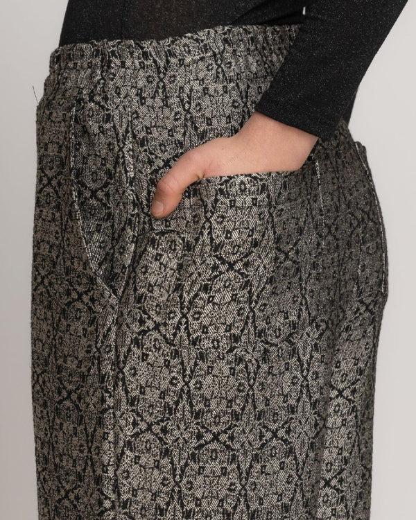 Baci Kaleido Elastic Waist Trouser Black/Silver