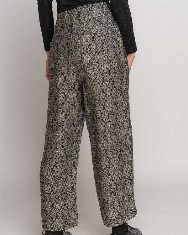 Baci Kaleido Elastic Waist Trouser Black/Silver