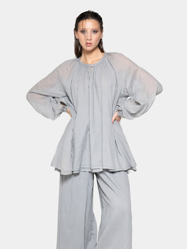 Baci Keyhole Neck Long Sleeve Top Cappuccino