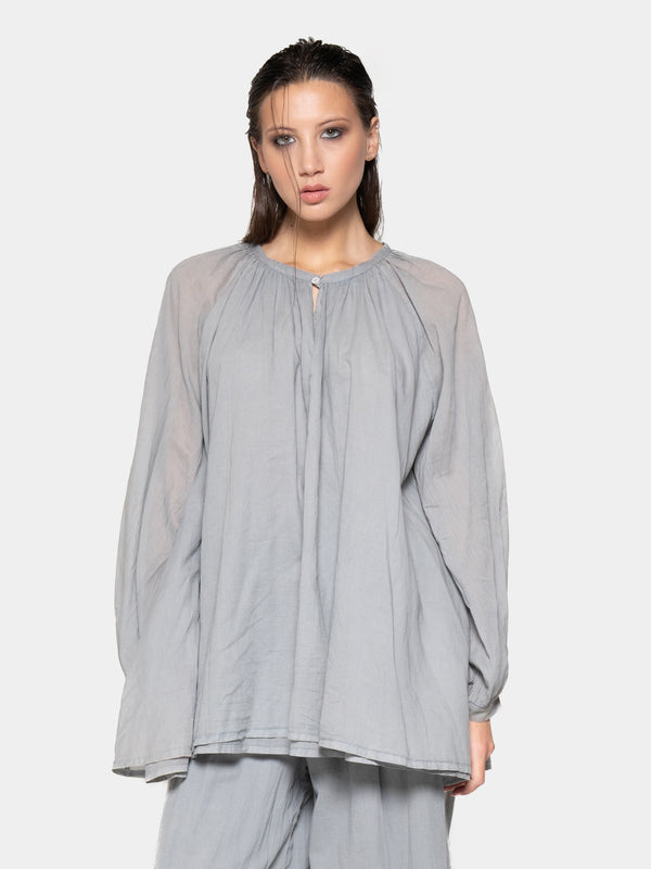 baci Keyhole Neck Long Sleeve Top Cappuccino