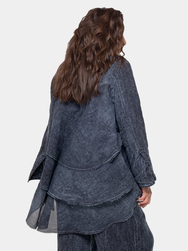 Baci Linen-Muslin Swing Jacket Hemp