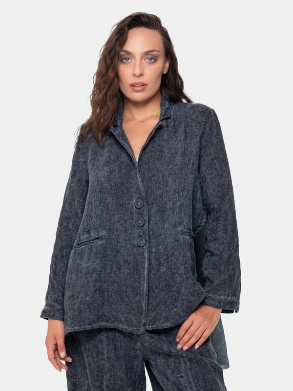 baci Linen-Muslin Swing Jacket Hemp
