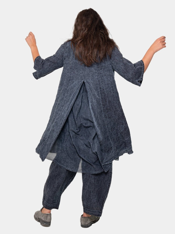 Baci Linen-Muslin Tunic Black