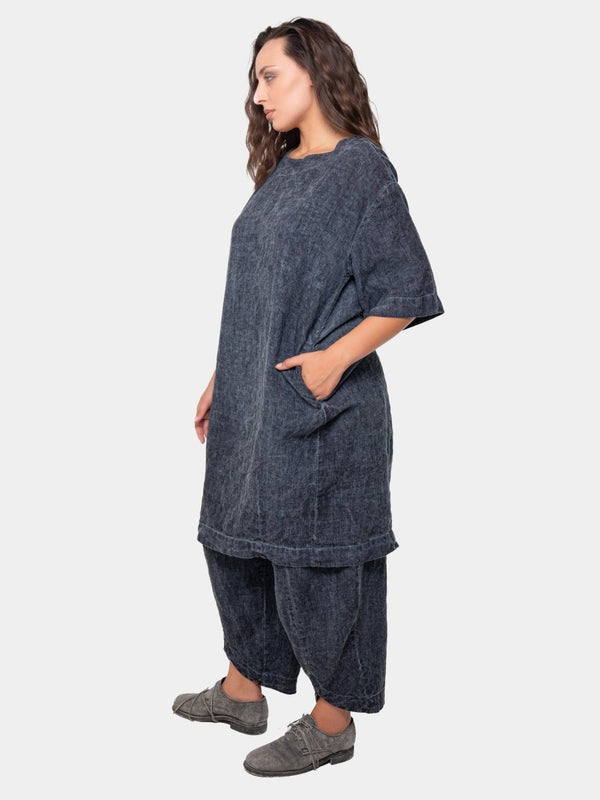 Baci Linen Shift Dress Hemp