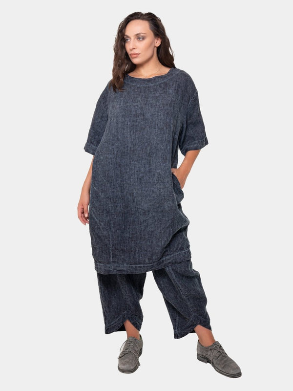 baci Linen Shift Dress Hemp