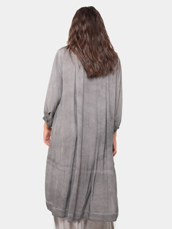 Baci Long Pleated Back Shirt Black