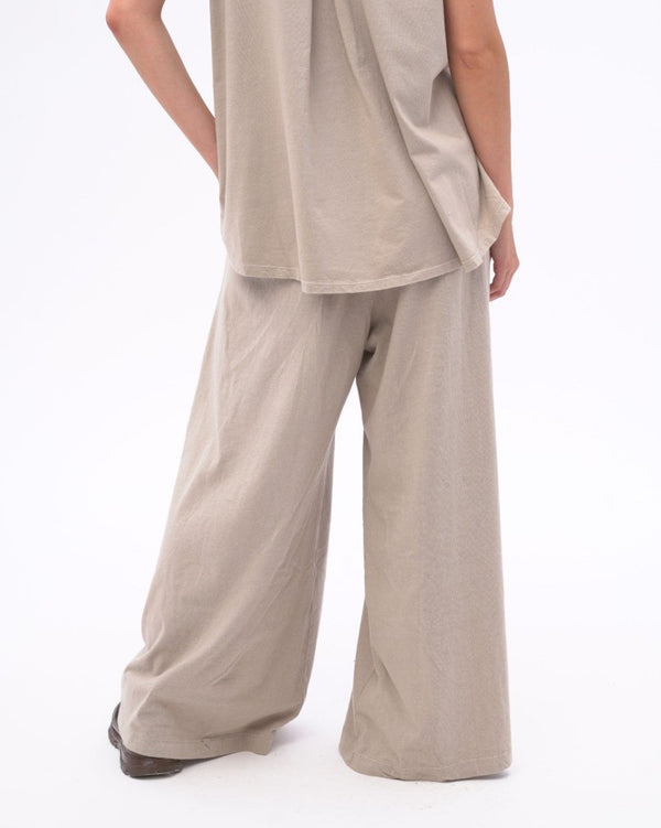 Baci Organic Cotton Palazzo Elastic Pants Black