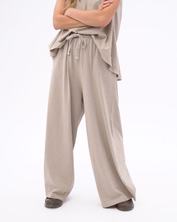 baci Organic Cotton Palazzo Elastic Pants Black