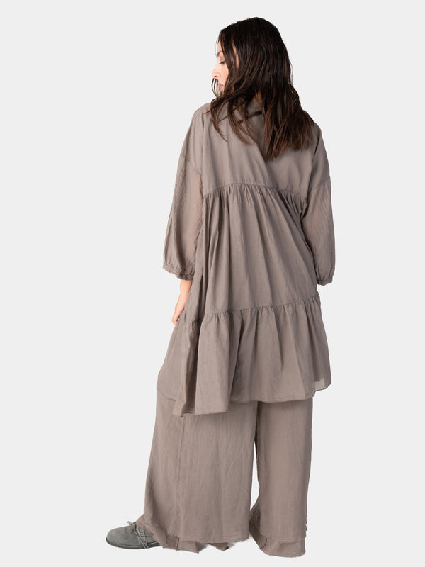 Baci Organic Cotton Tiered Ruffle Mini Dress Mare