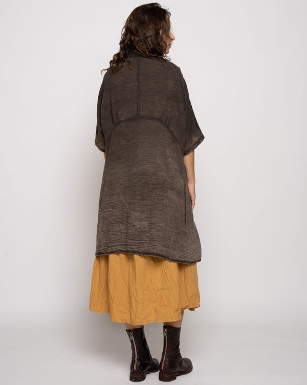 Baci Panel Seamed Batwing Cardigan Beige