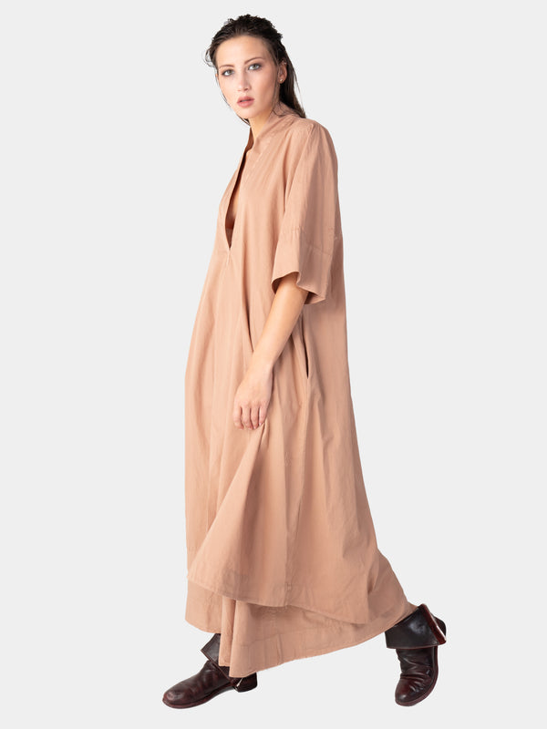 Baci Paneled V-Neck Midi Dress Nero