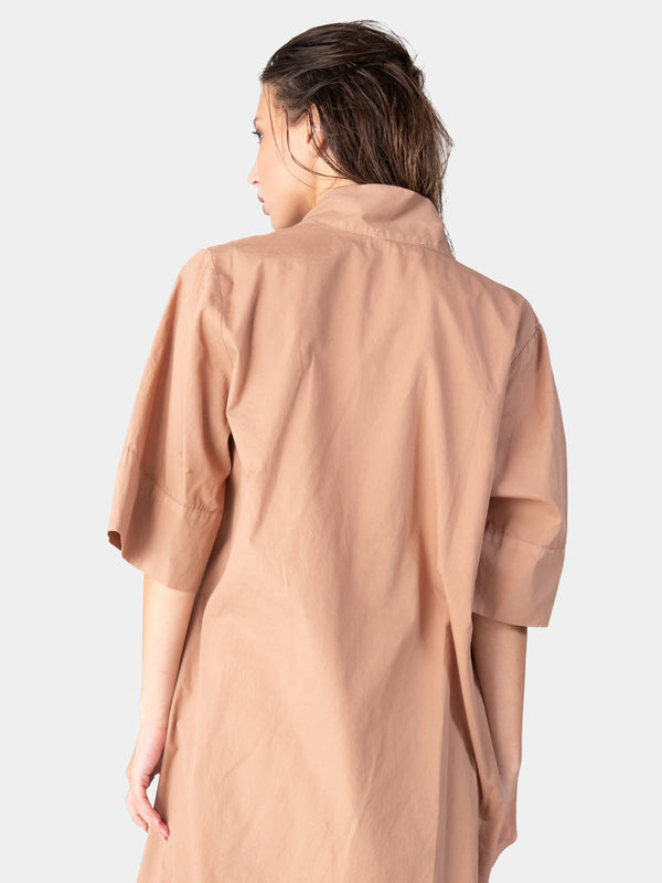 Baci Paneled V-Neck Midi Dress Nero