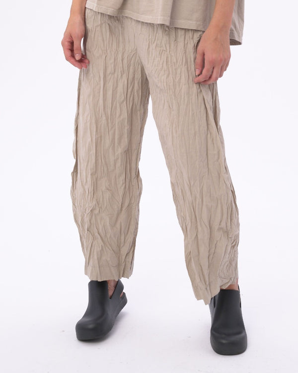 baci Pleated Crinkled Palazzo Pant Black