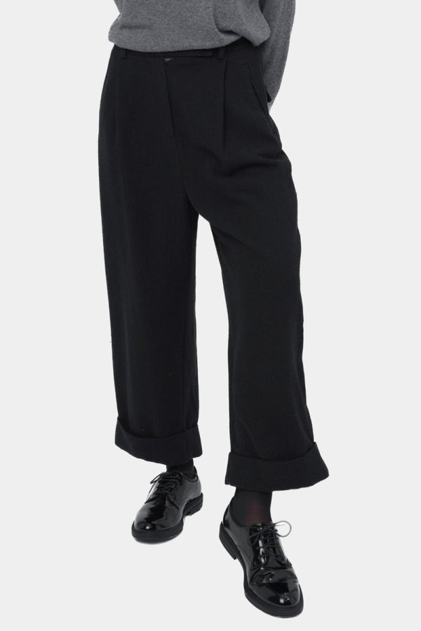 Baci Pleated Slacks Pant Black