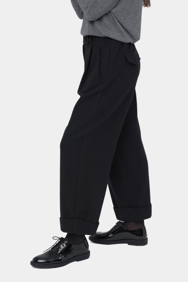 Baci Pleated Slacks Pant Black