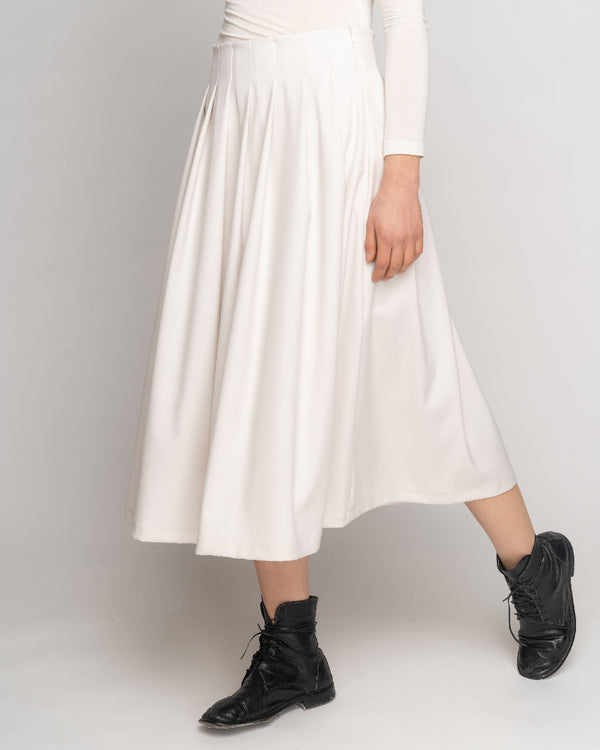 Baci Pleated Waist Midi Skirt Black
