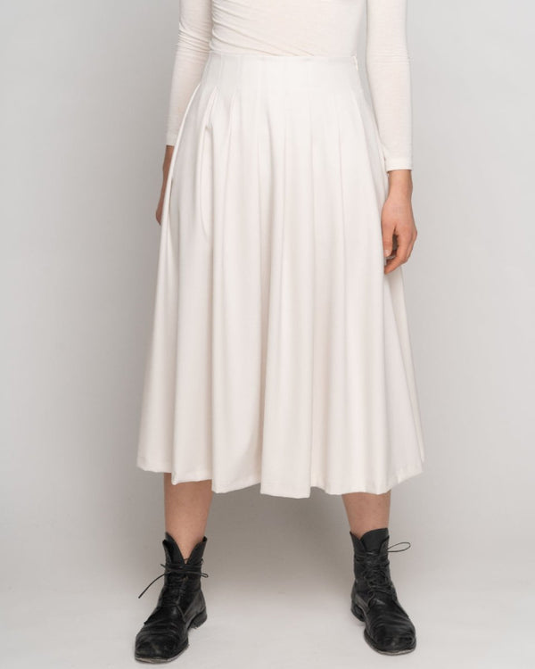 baci Pleated Waist Midi Skirt Black