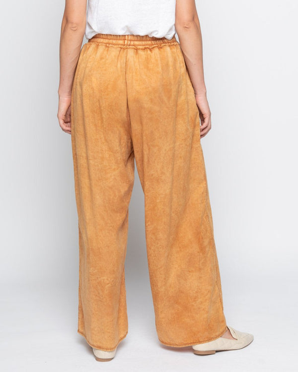 Baci Pleated Washed Palazzo Pant Copper