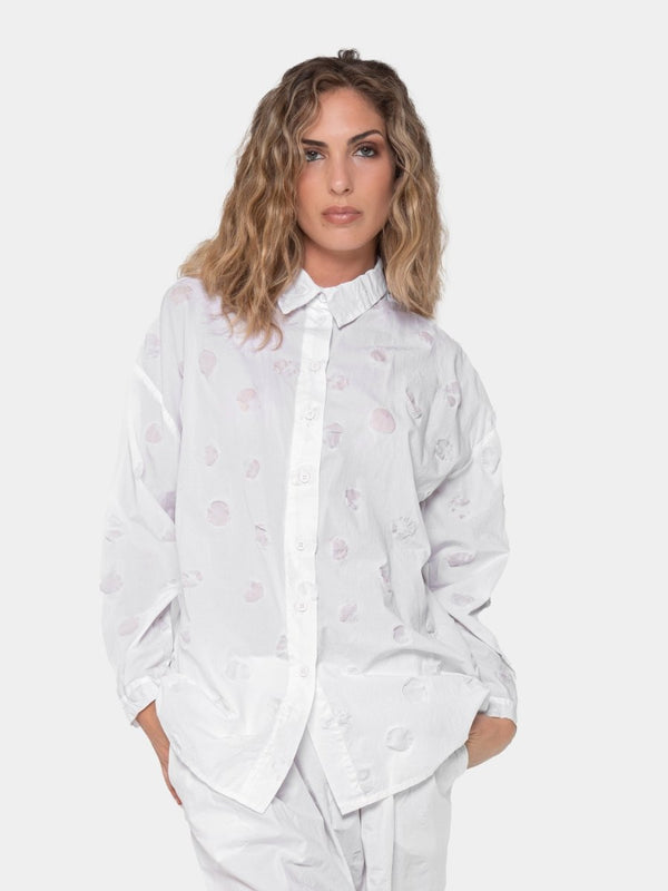 Baci Polka Dot Long Sleeve Shirt Black