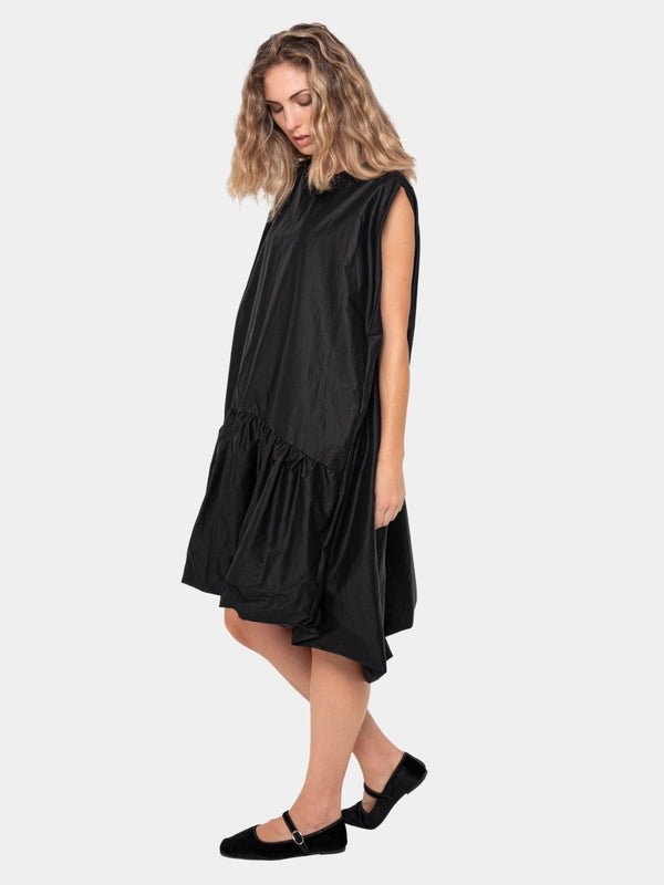 Baci Poplin Balloon Tank Dress Black