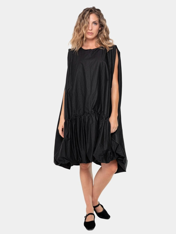baci Poplin Balloon Tank Dress Black