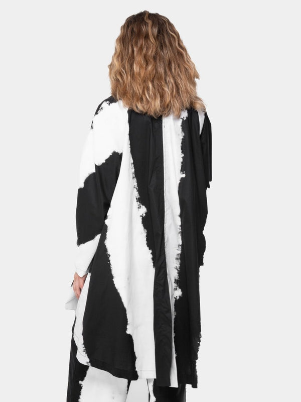 Baci Printed Black & White Jacket Big Stripe