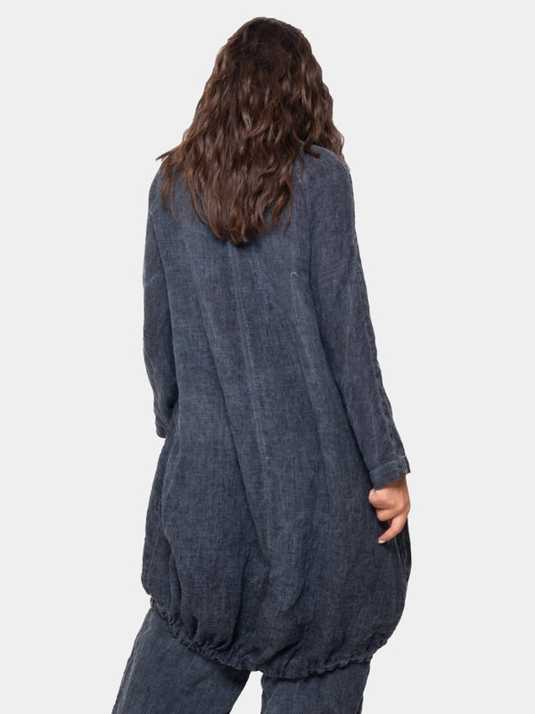 Baci Raglan Duster With Drawstring Hem Hemp